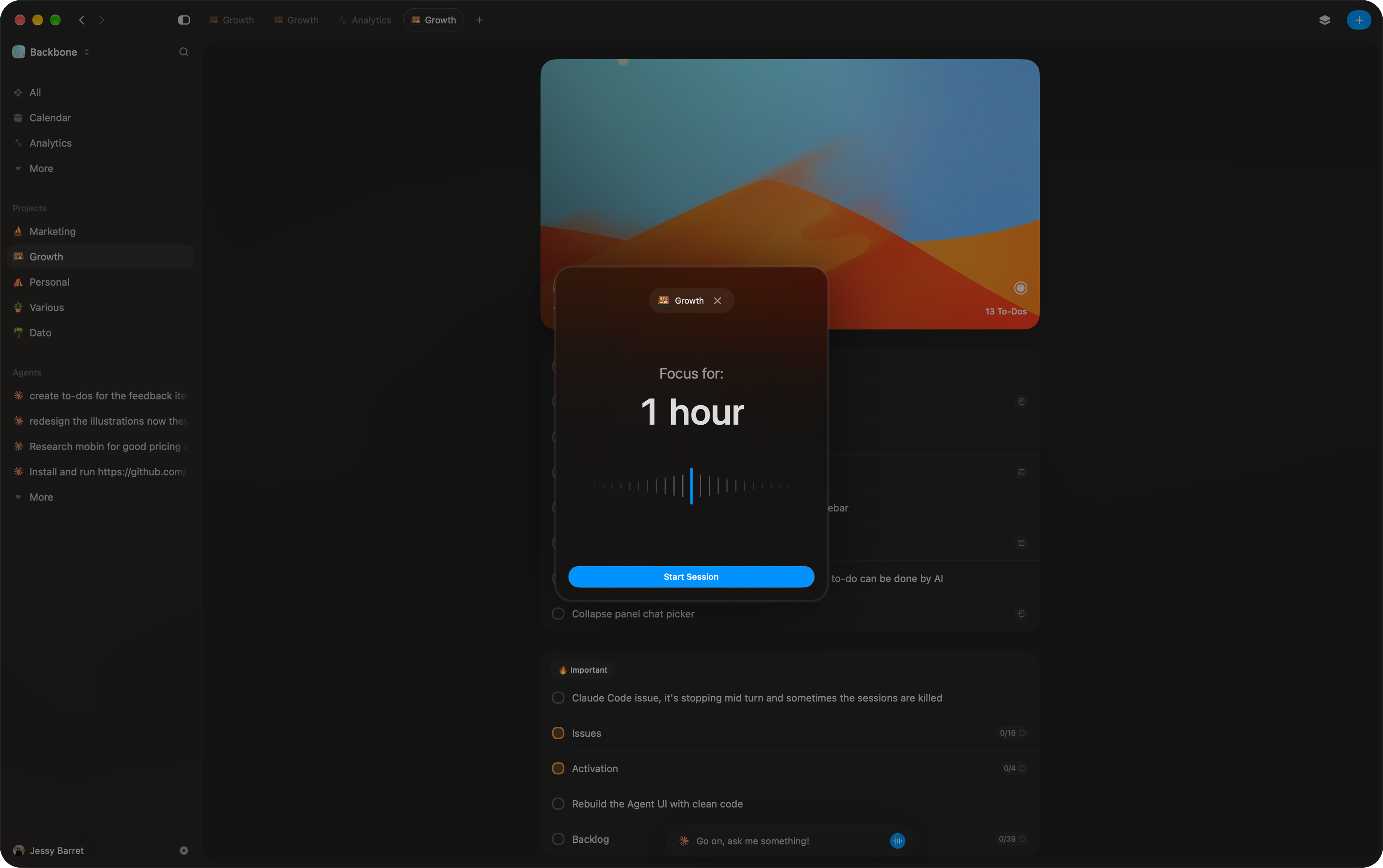 Calesto time tracking showcase
